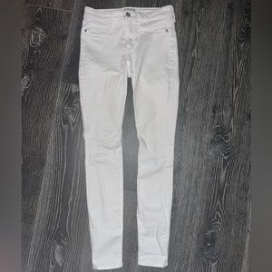 Abercrombie and Fitch White Harper Super Skinny Jeans